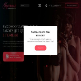 Скриншот главной страницы сайта modelcristal.ru