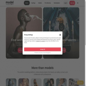 Скриншот главной страницы сайта modelmanagement.com