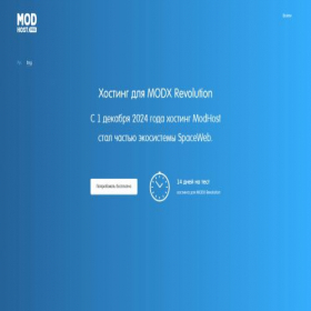 Скриншот главной страницы сайта modhost.pro