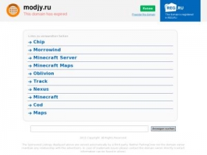Скриншот главной страницы сайта modjy.ru