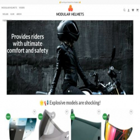 Скриншот главной страницы сайта modular-helmets.com