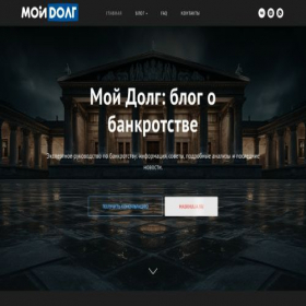 Скриншот главной страницы сайта moidolg.com