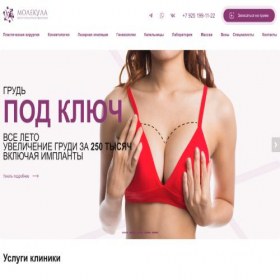 Скриншот главной страницы сайта molecule-clinic.ru