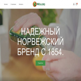 Скриншот главной страницы сайта mollers.ru