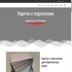 Скриншот главной страницы сайта mollis-karton.ru