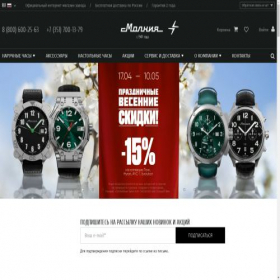 Скриншот главной страницы сайта molnija.shop