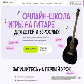 Скриншот главной страницы сайта molodov-guitaronline.ru