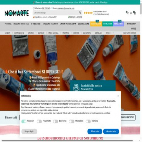 Скриншот главной страницы сайта momarte.com