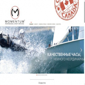 Скриншот главной страницы сайта momentumwatch.ru