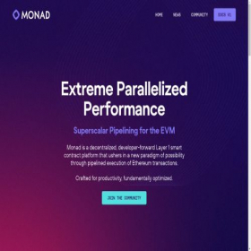 Скриншот главной страницы сайта monad.xyz