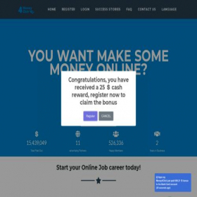 Скриншот главной страницы сайта money4clickste.buzz