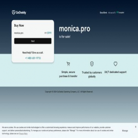 Скриншот главной страницы сайта monica.pro