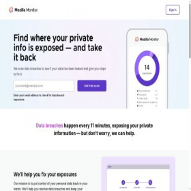 Скриншот главной страницы сайта monitor.mozilla.org