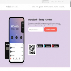Скриншот главной страницы сайта monobank.ua