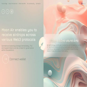 Скриншот главной страницы сайта moonair.io