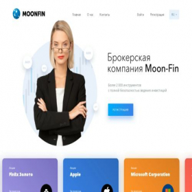 Скриншот главной страницы сайта moonfin.ltd