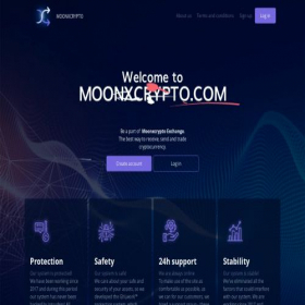 Скриншот главной страницы сайта moonxcrypto.com