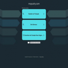 Скриншот главной страницы сайта mopushy.com