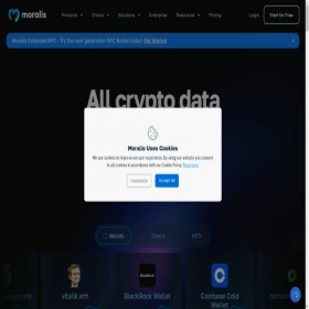 Скриншот главной страницы сайта moralis.io
