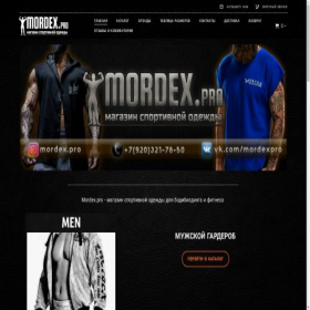 Скриншот главной страницы сайта mordex.pro
