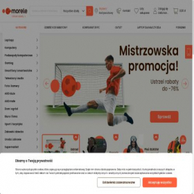 Скриншот главной страницы сайта morele.net