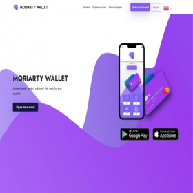 Скриншот главной страницы сайта moriarty-wallet.com