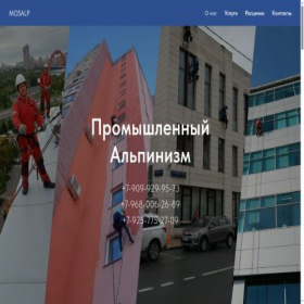 Скриншот главной страницы сайта mosalp.com