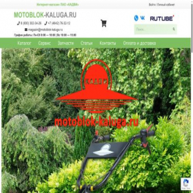 Скриншот главной страницы сайта motoblok-kaluga.ru