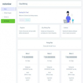 Скриншот главной страницы сайта motominer.site