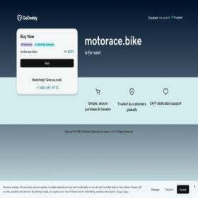 Скриншот главной страницы сайта motorace.bike