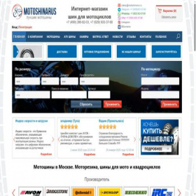 Скриншот главной страницы сайта motoshinarus.ru