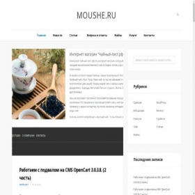 Скриншот главной страницы сайта moushe.ru