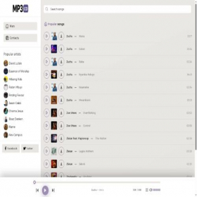 Скриншот главной страницы сайта mp3.co