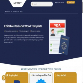 Скриншот главной страницы сайта mr-verify.net