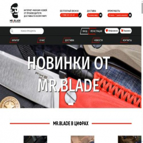 Скриншот главной страницы сайта mrblade.net