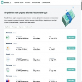 Скриншот главной страницы сайта mrcredits.ru