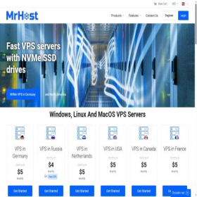 Скриншот главной страницы сайта mrhost.biz