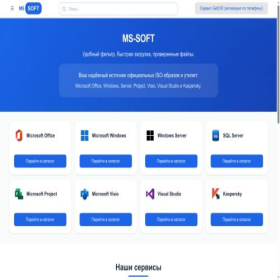 Скриншот главной страницы сайта ms-soft.ru