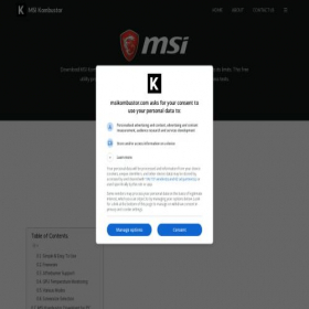 Скриншот главной страницы сайта msikombustor.com