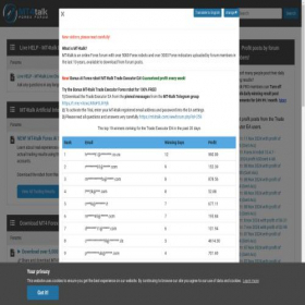 Скриншот главной страницы сайта mt4talk.com