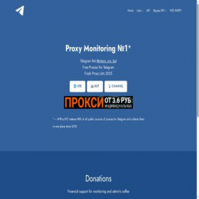 Скриншот главной страницы сайта mtpro.xyz