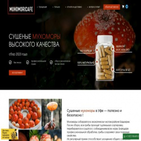 Скриншот главной страницы сайта muhomoricafe.ru