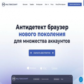 Скриншот главной страницы сайта multiaccount.ru