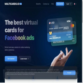 Скриншот главной страницы сайта multicards.io
