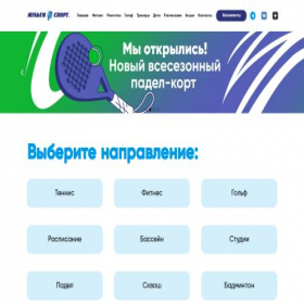 Скриншот главной страницы сайта multisport.ru