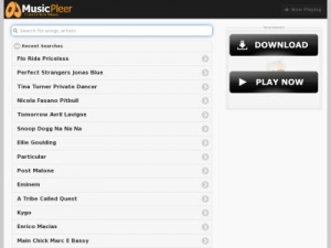 Скриншот главной страницы сайта musicpleer.audio
