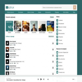 Скриншот главной страницы сайта muzflix.net