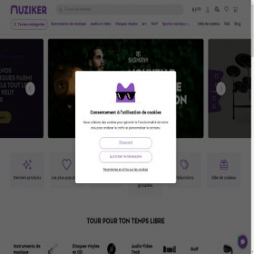 Скриншот главной страницы сайта muziker.fr