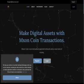 Скриншот главной страницы сайта mxoncoin.com