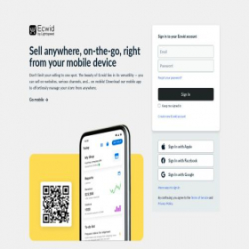 Скриншот главной страницы сайта my.ecwid.com